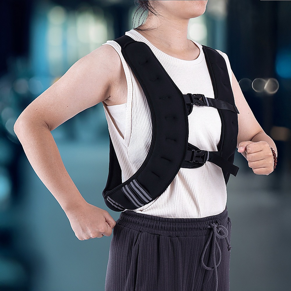 V63-929911-208722-00 10KG Weighted Vest Top Gym Exercise Fitness Strength Sports Training Weight Loss - Image 1