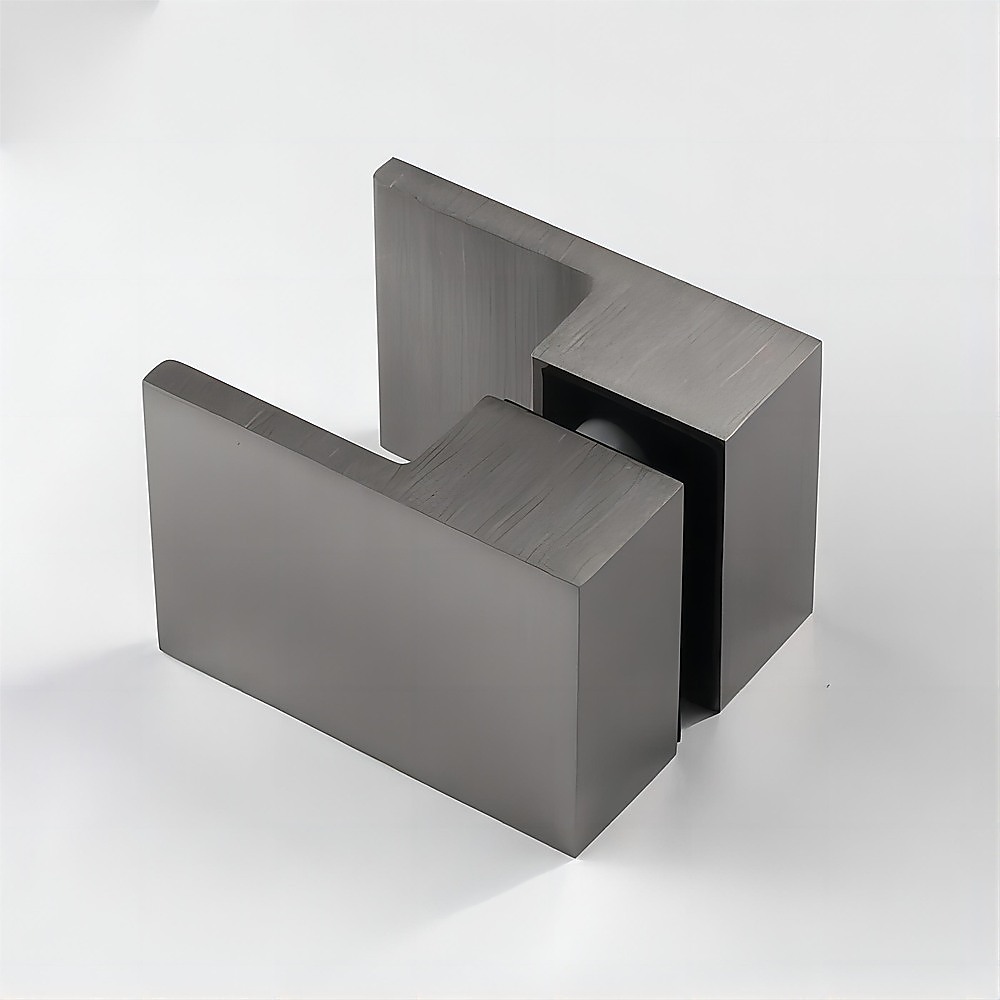 V63-930421-201175-02 Brass Shower Door Square double pull Handle in Gunmetal - Image 1