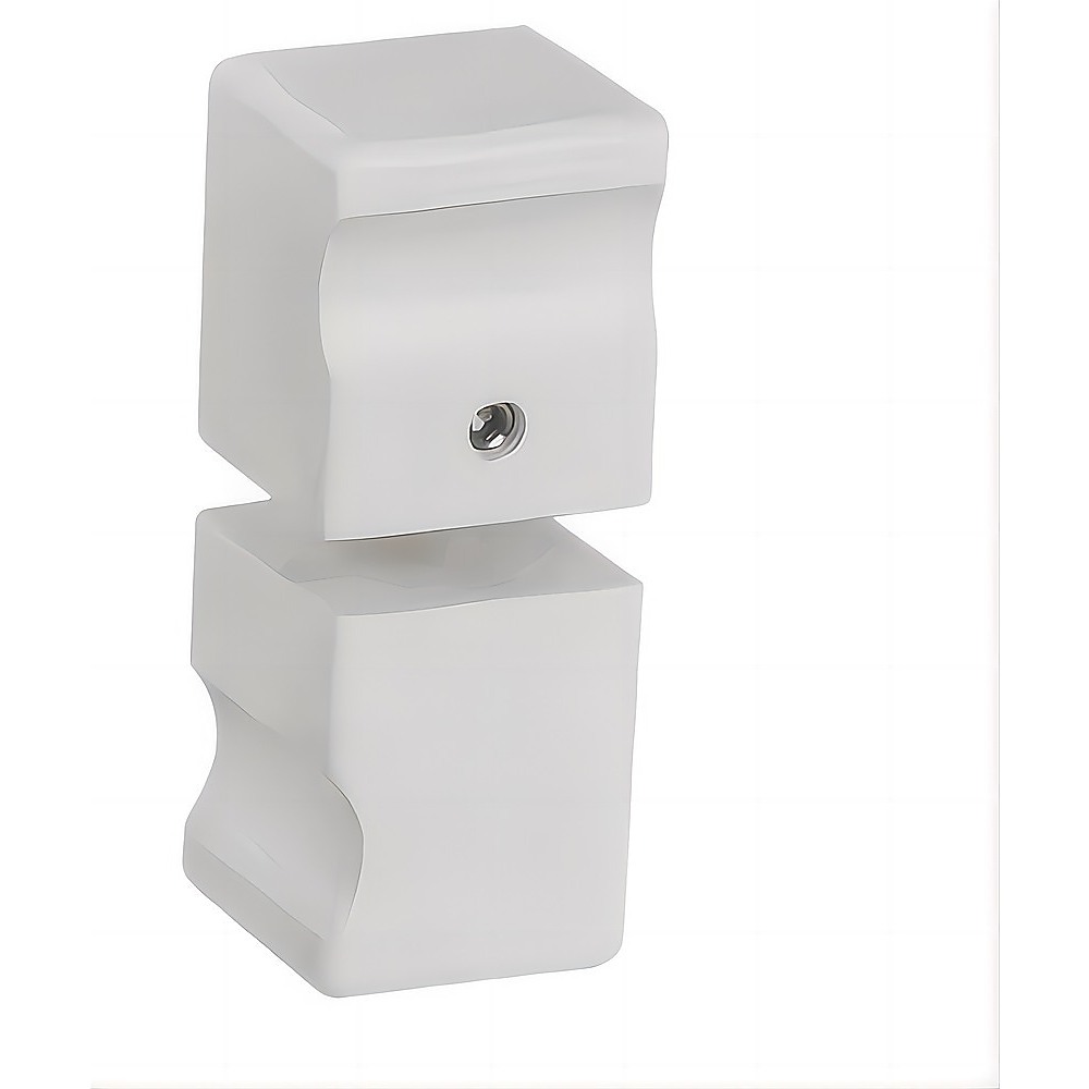 V63-930461-201191-02 Brass Shower Door Square knob Handle in White - Image 1