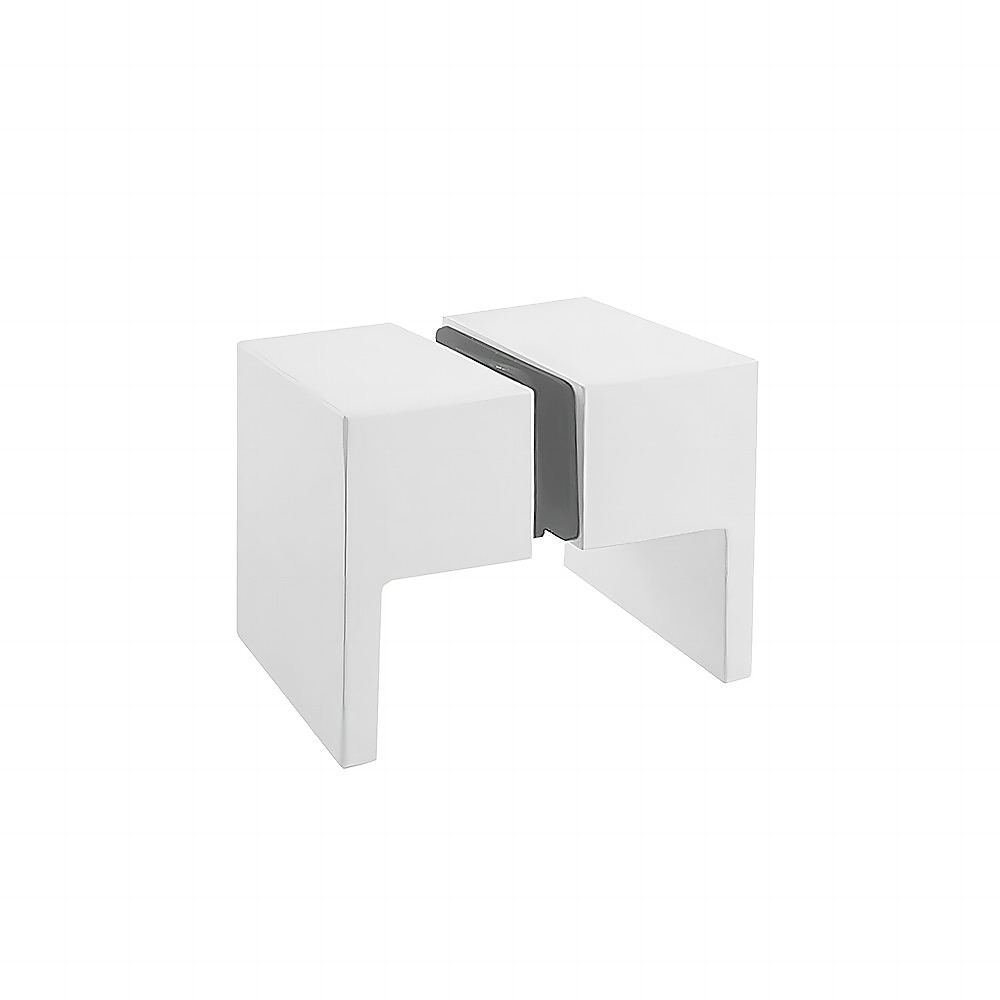 V63-930481-201199-02 Brass Shower Door Square double pull Handle in White - Image 1
