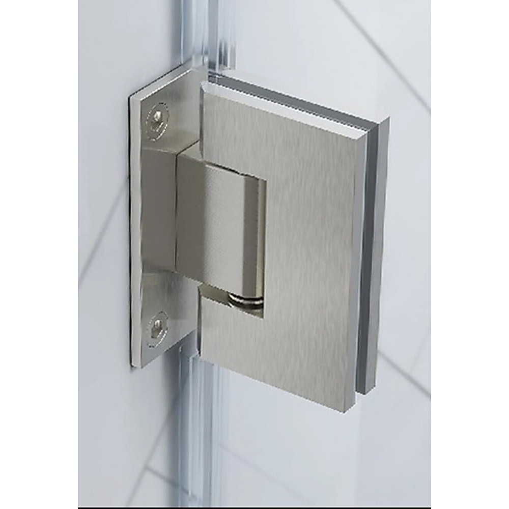 V63-930511-201203-00 90 Degree Stainless steel Glass Shower Door L-Hinge in Black - Image 1