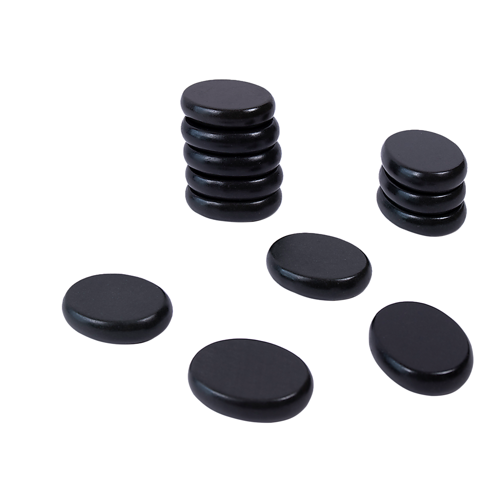 V63-932051-202504221040-00 12pcs Hot Massage Stone Basalt Stones Kit Set Rock SPA Oiled Massage Tool - Image 1