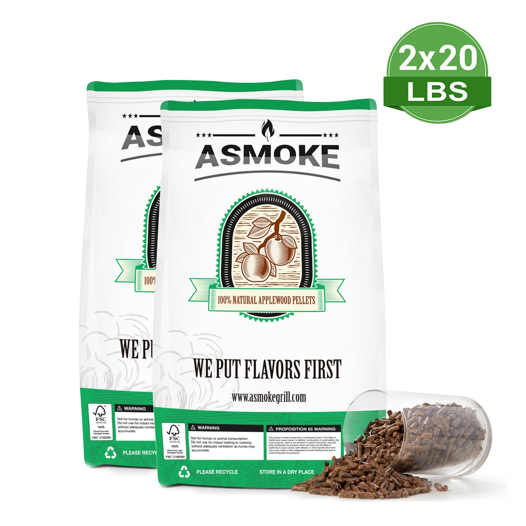 V642-ASMOKE-95KG-X-2-19-KG-OF-100-PURE-APPLEWOOD-PELLETS-167801-00 Asmoke 9.5kg X 2 (19 KG) of 100% Pure Applewood Pellets - Image 1