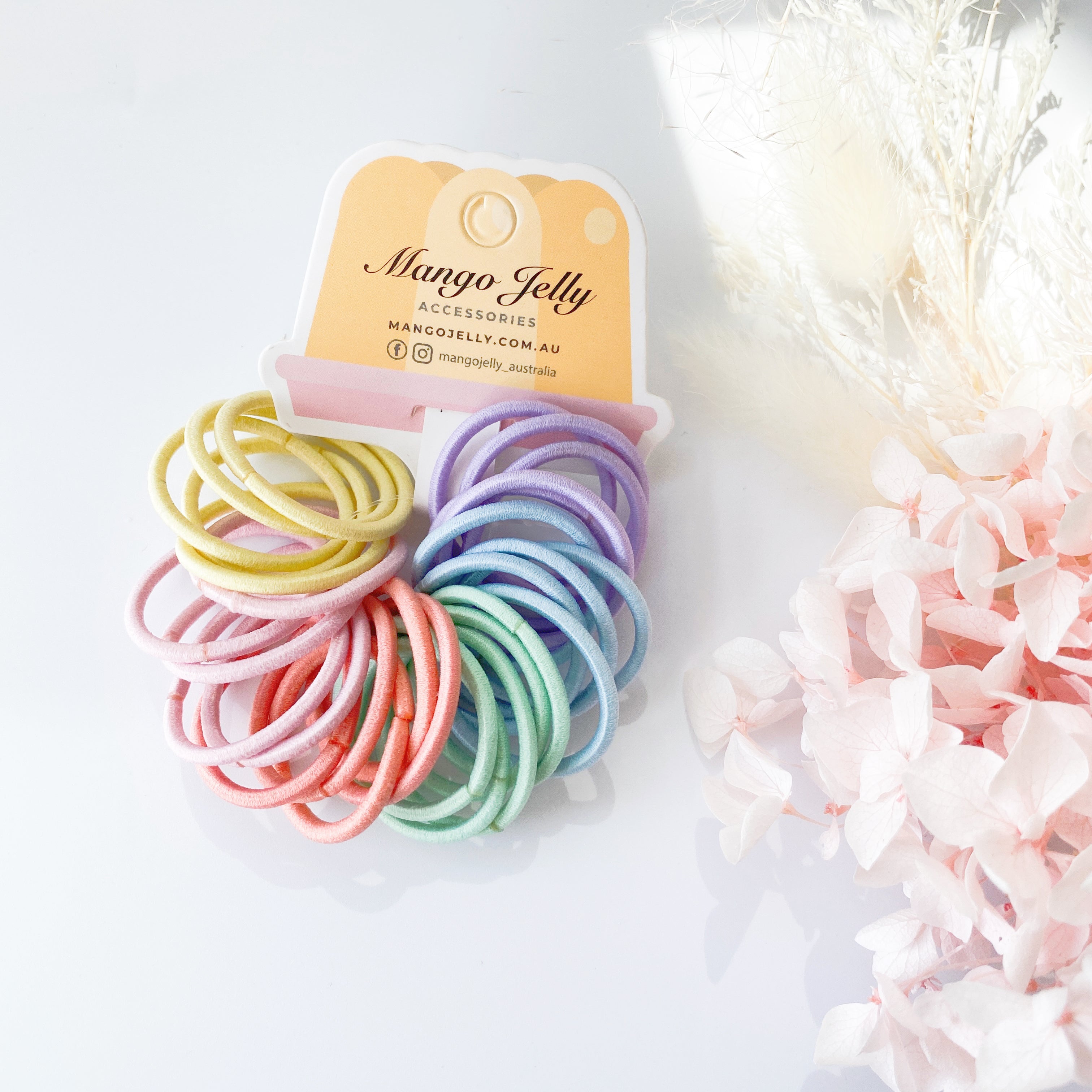 V659-HT-3CM-30P-CLASSIC-CANDY-6-L-161027-00 MANGO JELLY Kids Hair Ties (3cm) - Classic Candy - Six Pack - Image 1