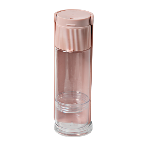 V678-B100P-172527-00 12x Ribbed Portable Pet Bottle in Pink - Image 1