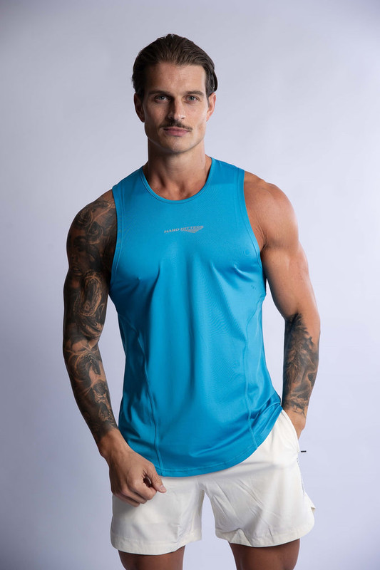 V697-PRO-TECH-PERFORMANCE-STRINGER-MYKONOS-BLUE-SMALL-202505081527-00 HARD HITTERS PRO-TECH PERFORMANCE STRINGER MYKONOS BLUE SMALL - Image 1