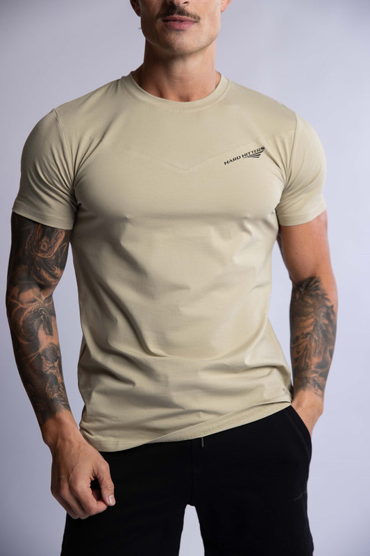 V697-SLIM-FIT-COTTON-TEE-SAGE-MEDIUM-218167-00 HARD HITTERS SLIM FIT COTTON TEE SAGE MEDIUM - Image 1