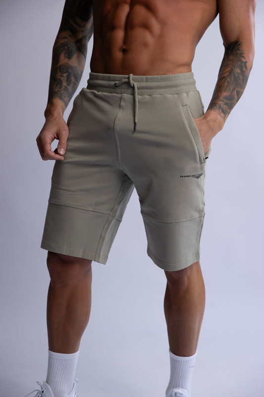 V697-SLIM-FIT-TERRY-SHORTS-SAGE-X-LARGE-218113-01 HARD HITTERS SLIM FIT TERRY SHORTS SAGE X- LARGE - Image 1