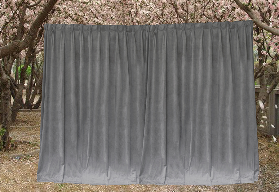 V702-V702-CNX9-10-185855-01 Large Thick Velvet Blockout Curtains 550x 230cm PINCH PLEAT 2 panel+Hooks Grey - Image 1