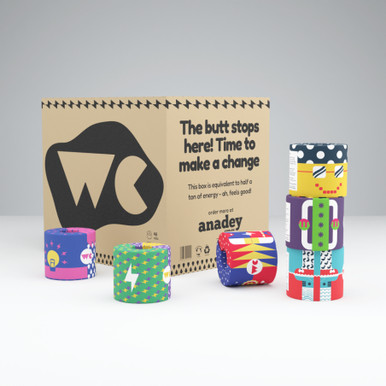 V715-WCRECTP48-190205-00 WC 100% Recycled Toilet Paper, 48 Rolls, 400 Sheets, 3 Ply Double Length - Image 1