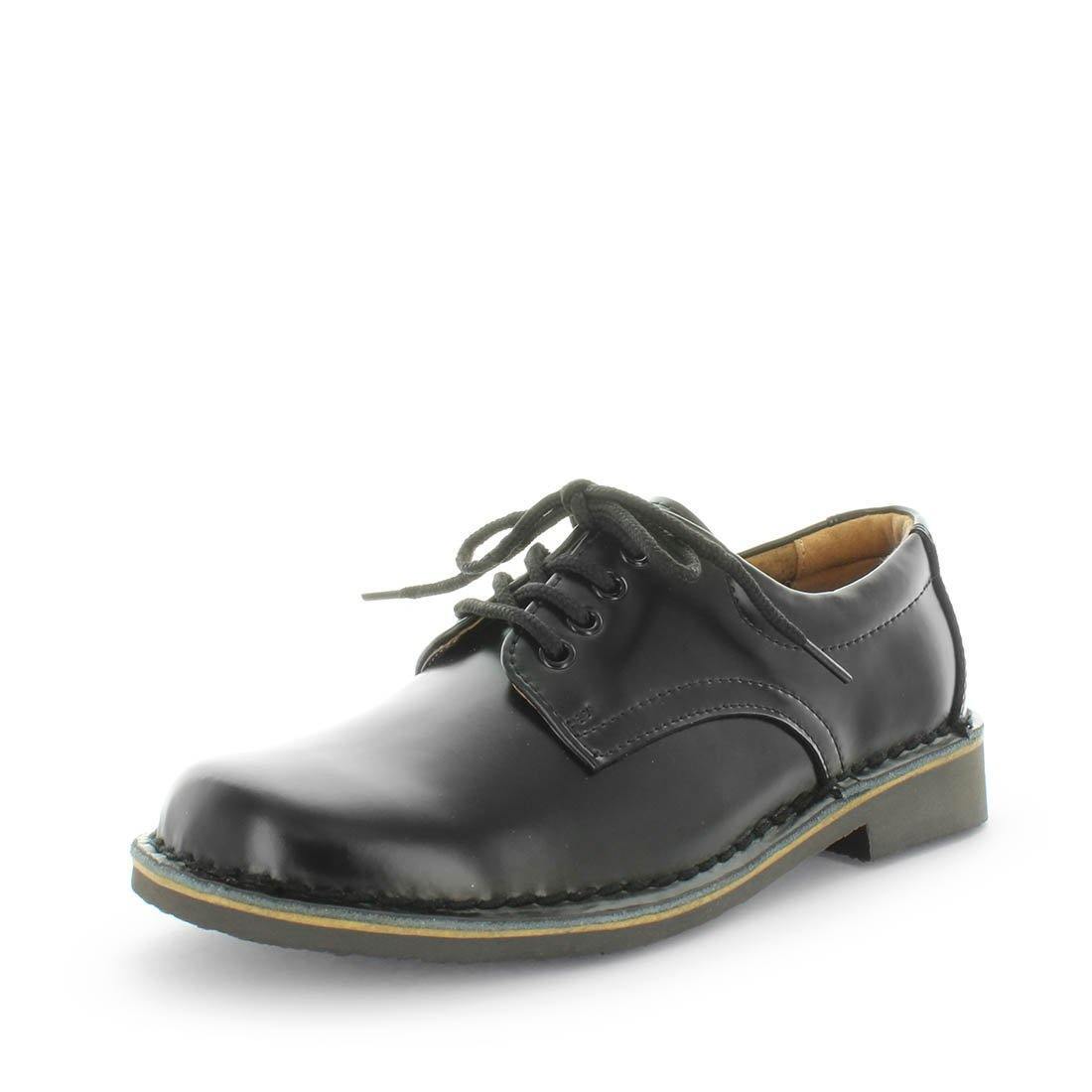 V717-9333333152476-192192-00 WILDE SCHOOL Girl's JEZRA-Jnr School Black Off Shine Shoe 10US - Image 1