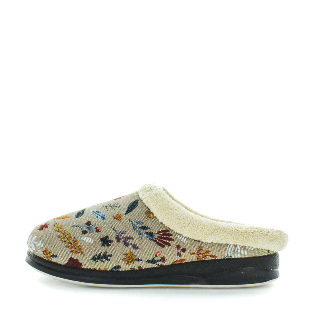 V717-ENDY-BEIGEEMBROIDERY-6-187435-00 Panda ENDY Slippers Uggs Beige Embroidery Shoe 6 - Image 1