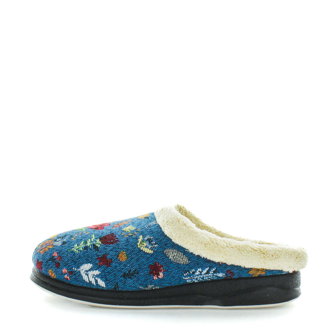 V717-ENDY-BLUEEMBROIDERY-7-187468-00 Panda ENDY Slippers Uggs Blue Embroidery Shoe 7 - Image 1