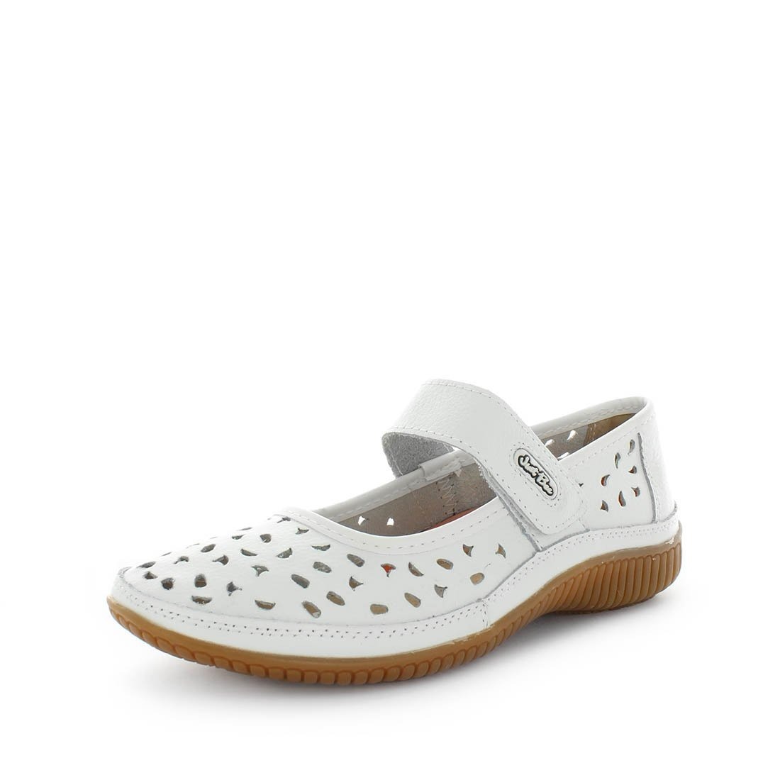 V717-JBCALE-WHITE-36-188595-00 JUST BEE Women's CALEBASIC Flats White 36EU - Image 1