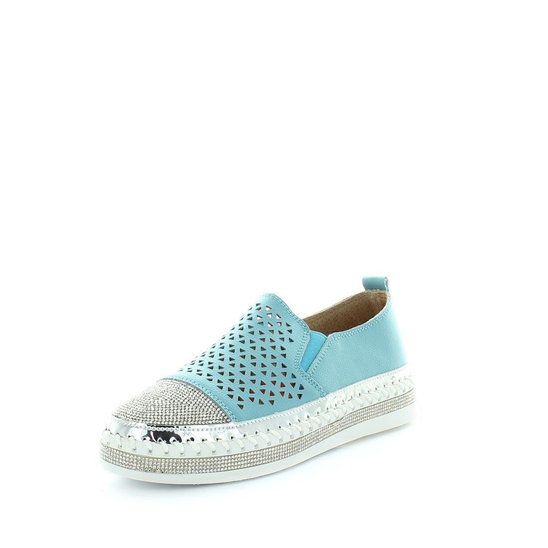 V717-JBCALY-AQUA-37-187844-00 JUST BEE Women's CALY Flats Aqua 37EU - Image 1