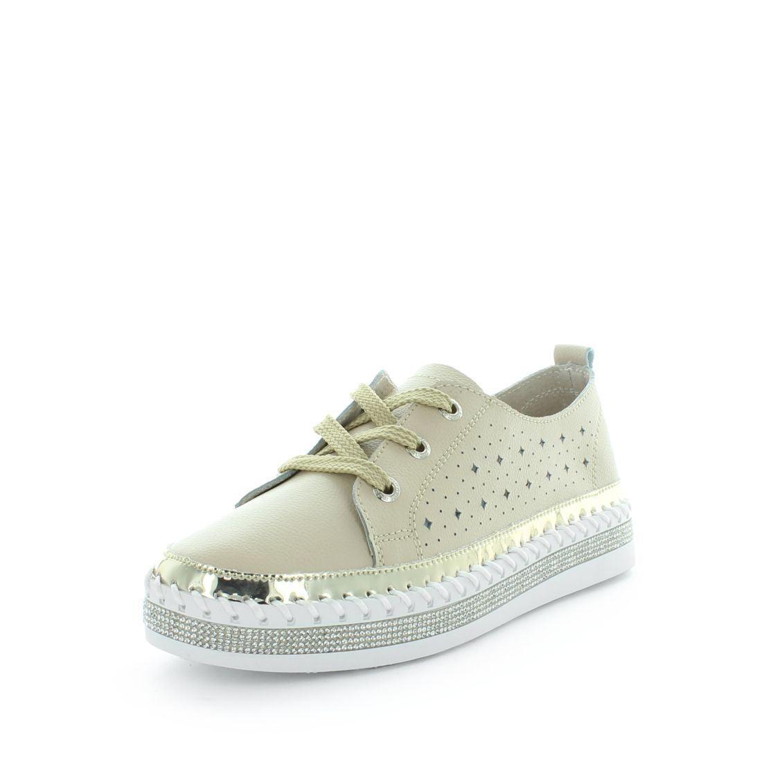 V717-JBCASINI-BEIGE-36-188733-00 JUST BEE Women's CASINI Flats Beige 36EU - Image 1