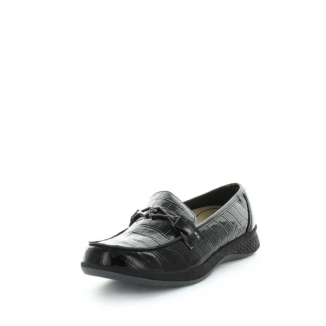 V717-JBCASPAR-BLKPTC-41-187894-00 JUST BEE Women's CASPAR Loafers / Slip ons Black/Patent Croc 41EU - Image 1
