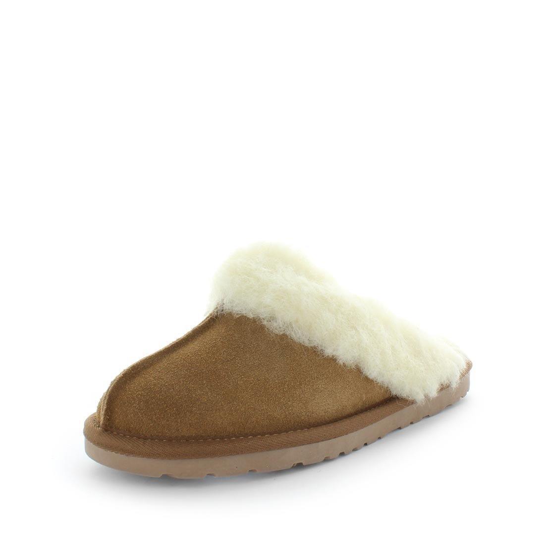 V717-JBCITA-CHESTNUT-9-189001-00 JUST BEE Women's CITA Slippers Chestnut 9US - Image 1