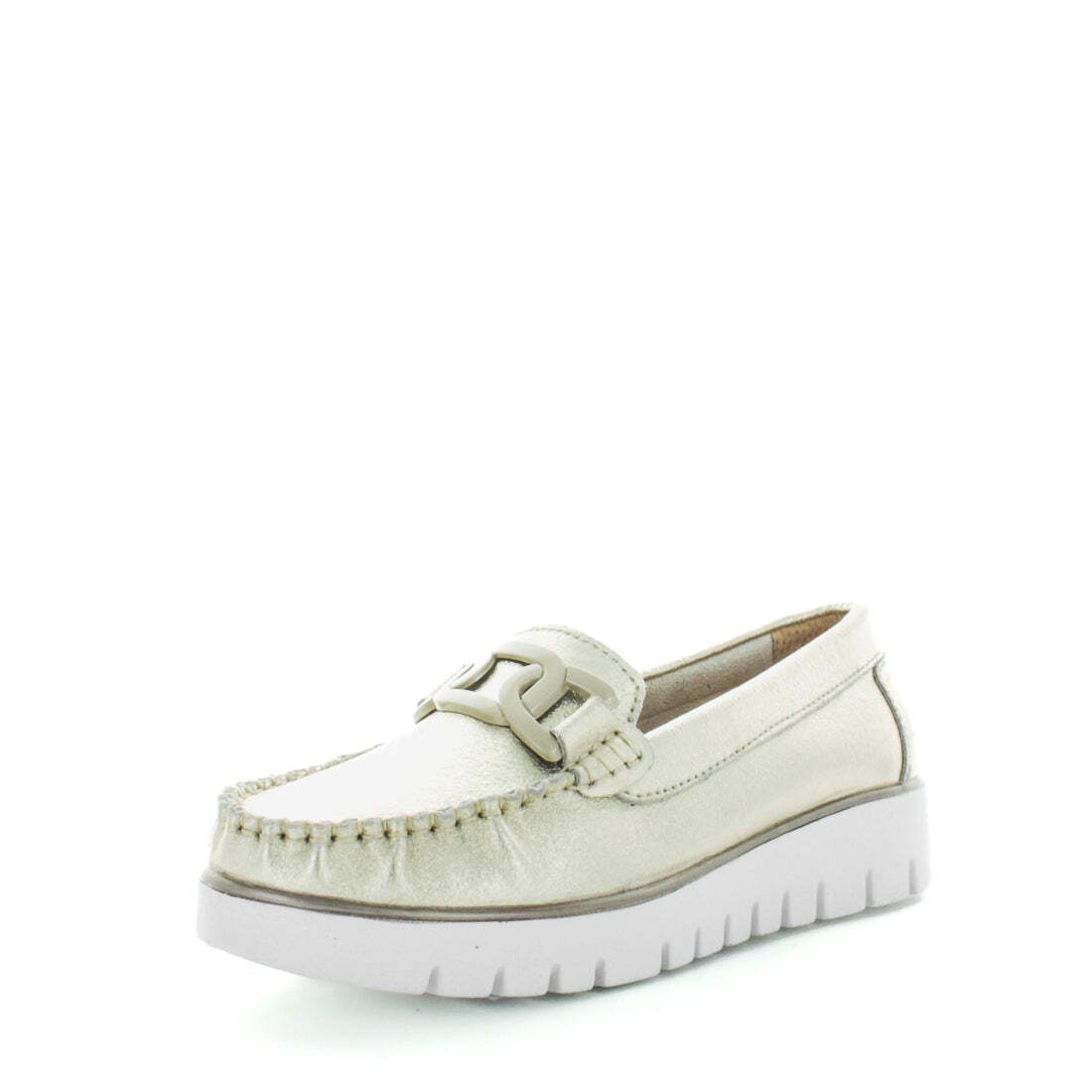 V717-JBCLARET-GOLD-40-189061-00 JUST BEE Women's CLARET Loafers / Slip ons Gold 40EU - Image 1