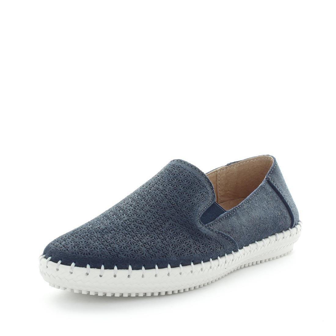 V717-JBCOBLE-NAVYEMBOSSED-39-188804-00 JUST BEE Women's COBLE Loafers / Slip ons Navy Embossed 39EU - Image 1