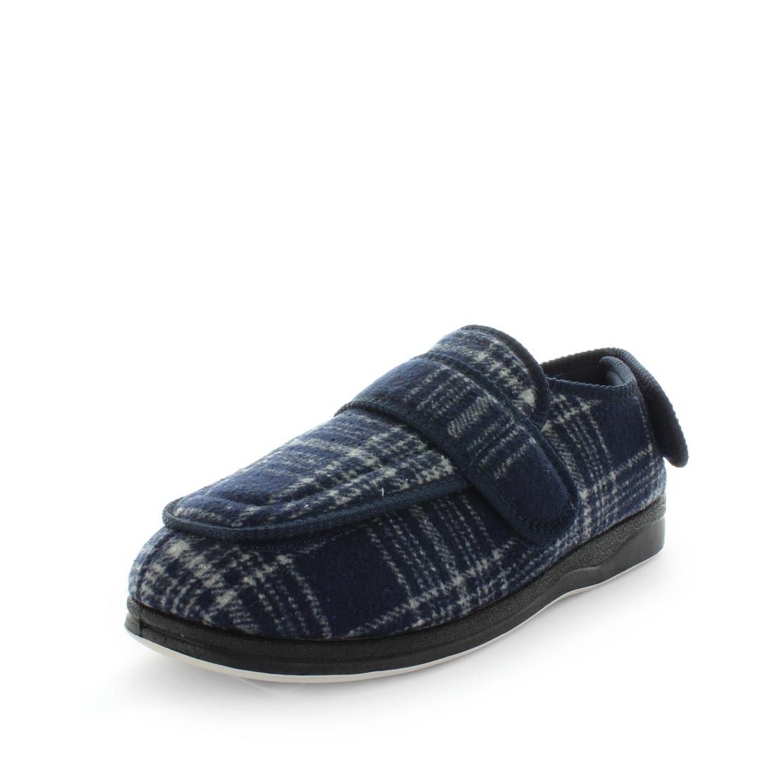 V717-PEDISON-BLUECHECK-6-186998-00 Panda EDISON Slippers Uggs Navy/Blue Check Shoe 6 - Image 1