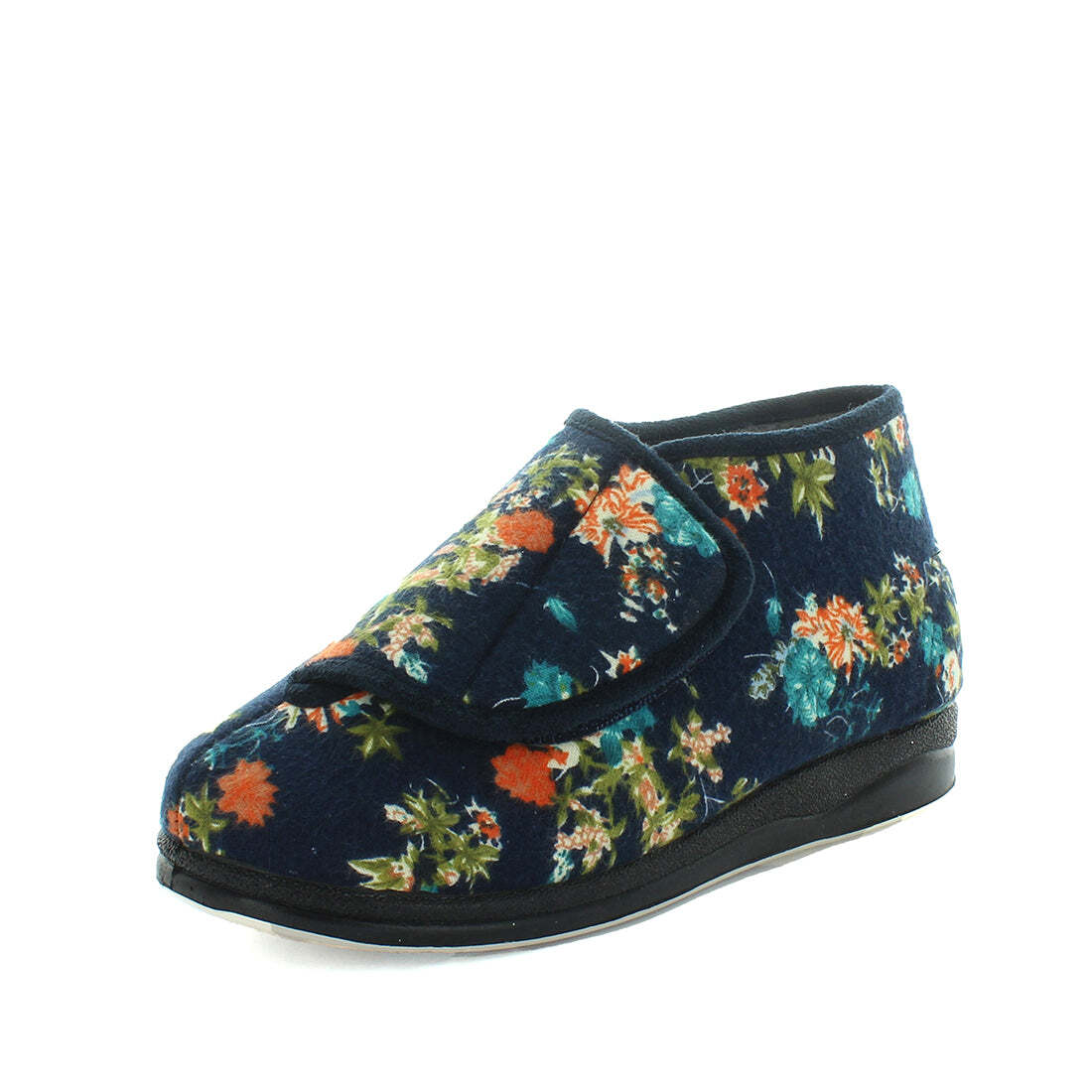 V717-PEFRAN-NAVYFLORAL-6-186394-00 Panda PEFRAN Slippers Uggs Navy Floral Shoe 6 - Image 1