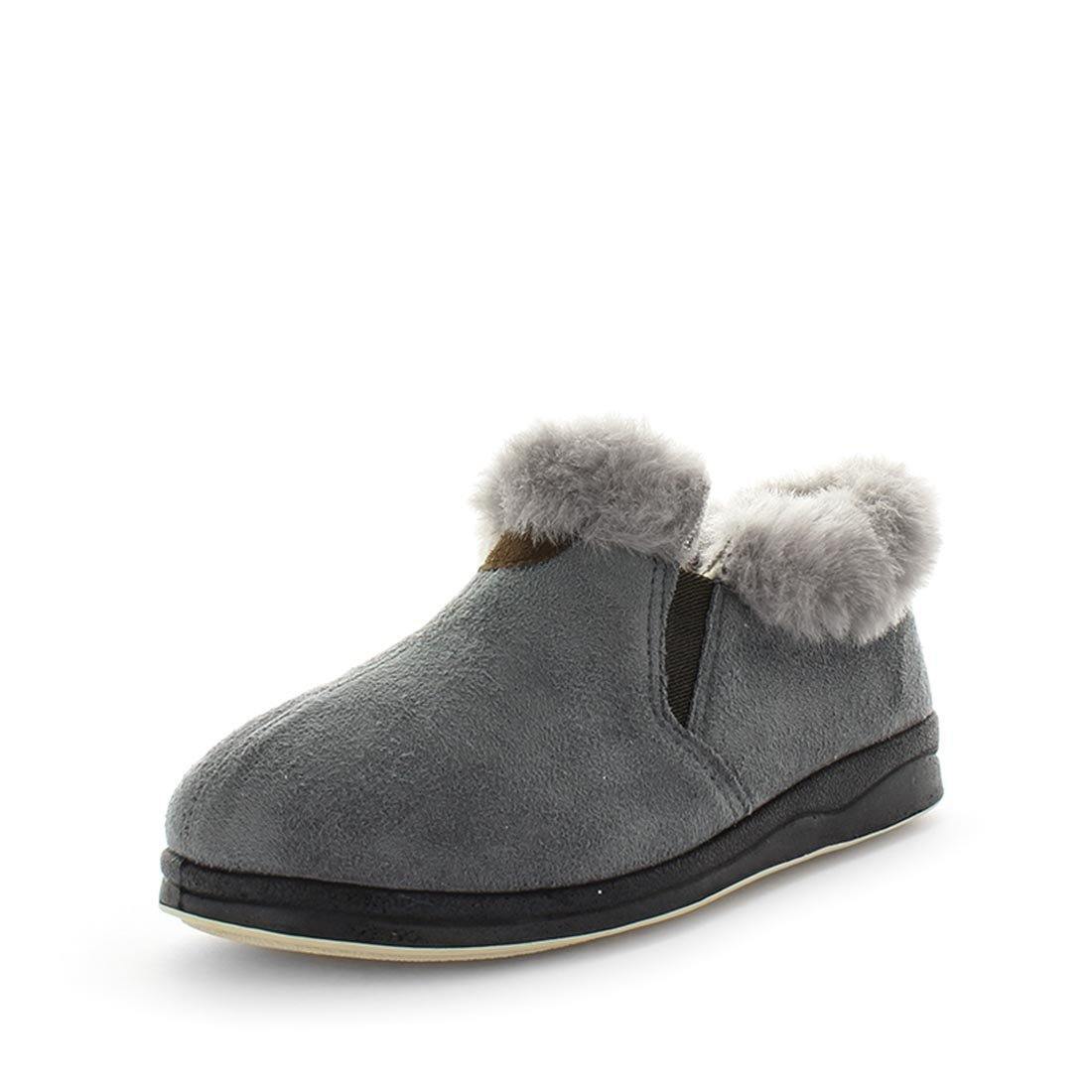 V717-PELIVIA-GREY-10-187466-00 Panda PELIVIA Slippers Uggs Grey Shoe 10 - Image 1