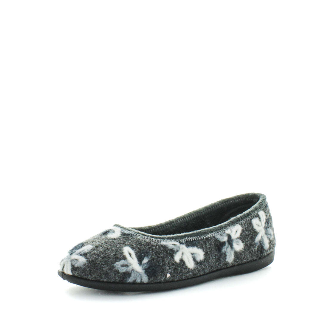 V717-PESPERA-DARKGREYEMB-7-186810-00 Panda PESPERA Slippers Uggs Dark Grey Embroidery Shoe 7 - Image 1