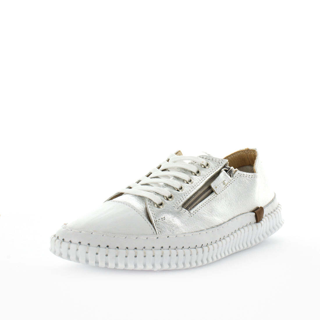 V717-STBANNAH-SILVER-41-193458-00 SOFT TREAD ALLINO Women's BANNAH Sneakers Silver Shoe 41EU - Image 1