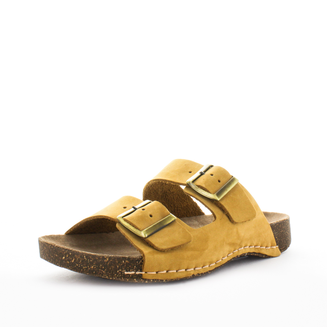 V717-STBRODIE-MUSNBC-41-194067-00 SOFT TREAD ALLINO Women's BRODIE Sandals Mustard Nubuck Shoe 41EU - Image 1