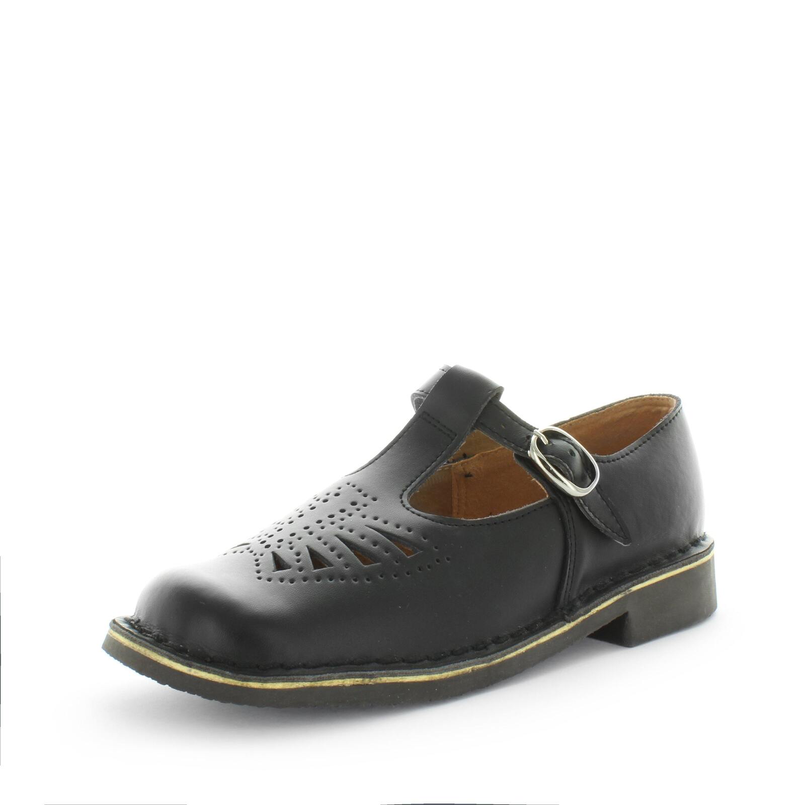 V717-WJENNYYVEL-BLKSMT-9-193440-00 WILDE SCHOOL Girl's JENNYVELJnr School Black Smooth Shoe 9US - Image 1