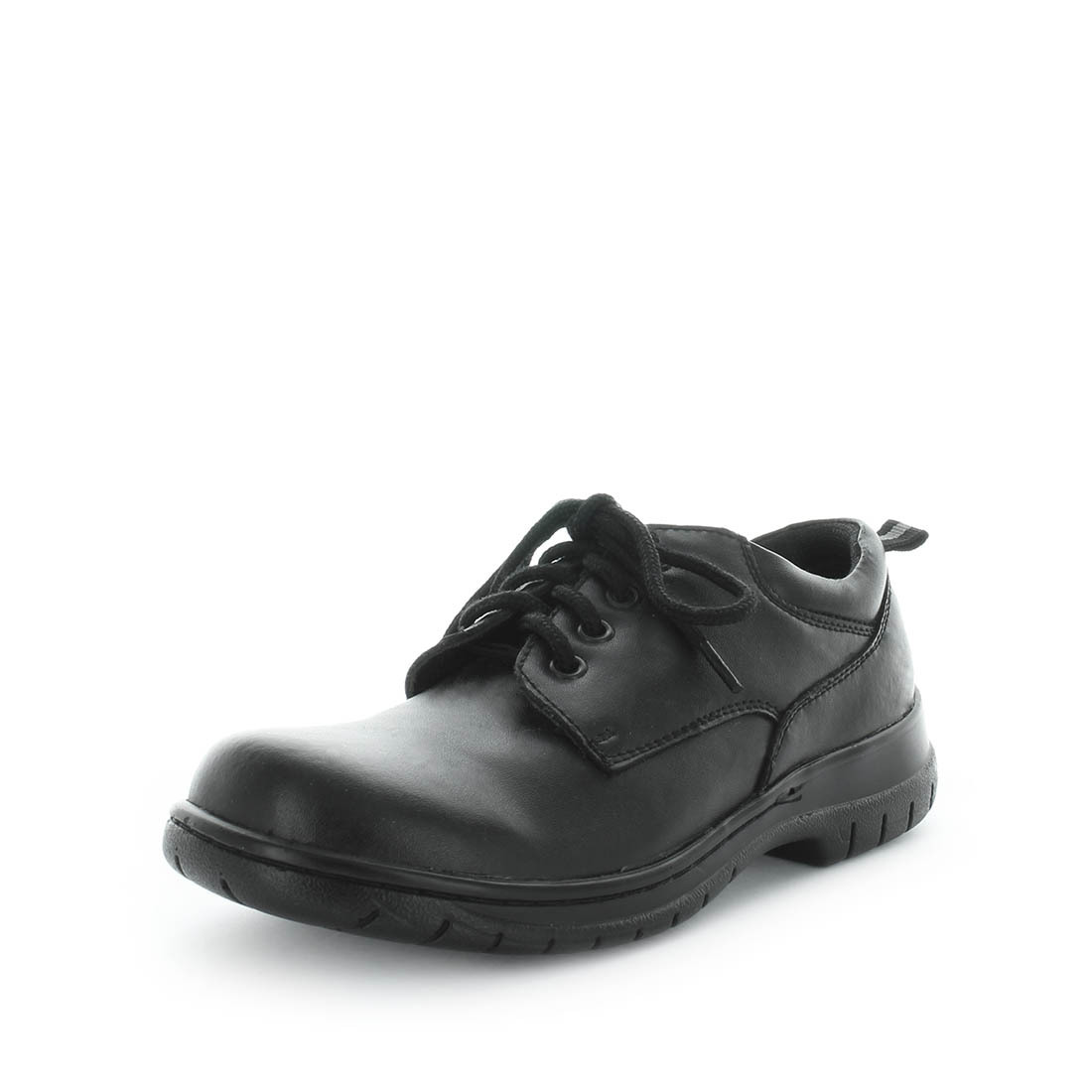 V717-WJUSTICE-BLACKSMOOTH-2-193825-00 WILDE SCHOOL Girl's JUSTICE School Black Smooth Shoe 2US - Image 1