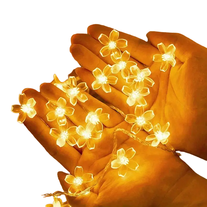 V728-RV10469-189396-00 NNETM Cherry Blossom LED Fairy Lights(19.68Ft/6M 40LED) - Image 1