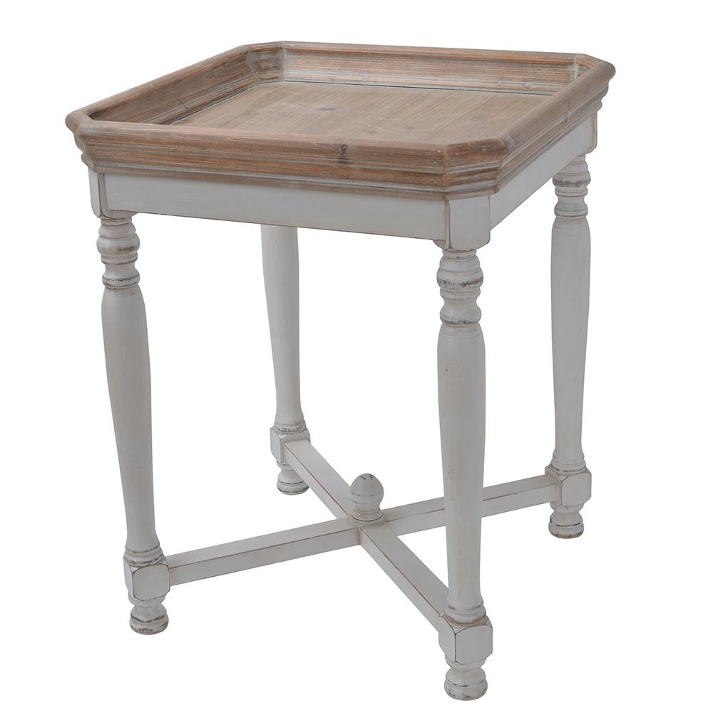 V742-41155-200365-00 SHABBY SQUARE SIDE TABLE - Image 1