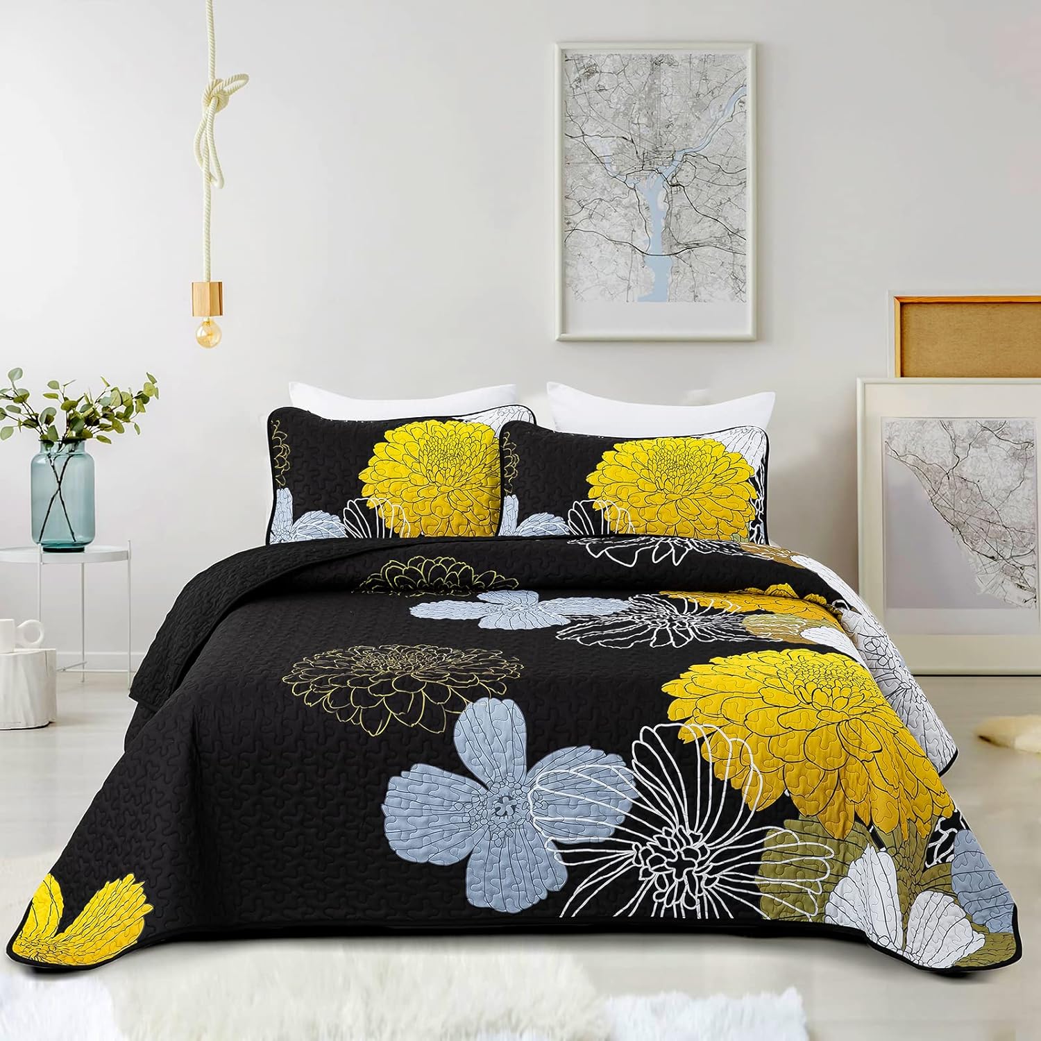 V745-MAC080364Q13U-190963-00 Refined Quilted Bedspread and Pillowcases Set: Perfect Harmony of Comfort and Style - Queen size - Image 1