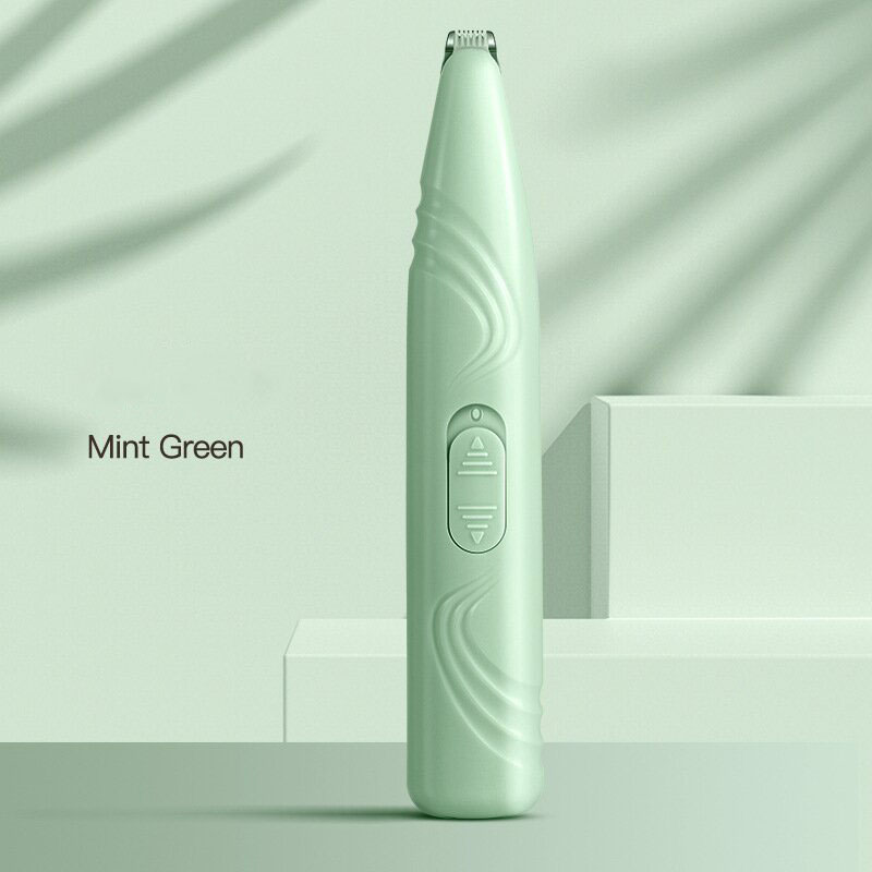 V888-ELOSUNG10116-204426-00 Portable Pet Hair Trimmer in Mint Green with Precision Blade and Ergonomic Design - Image 1