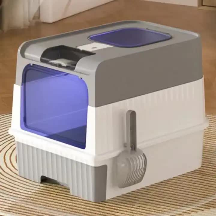 V888-ELOSUNG10169-203220-00 Automatic UV Sterilizing Cat Litter Box -Enclosed Design, Odor Control, and UV Germicidal Technology - Image 1