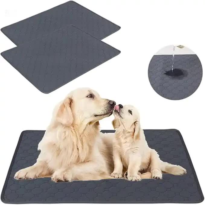 V888-ELOSUNG10425-204467-00 2 PCS Washable Waterproof Pet Pad -Non-Slip, Absorbent, Reusable Mat for Dogs and Cats XL(150*90cm) - Image 1