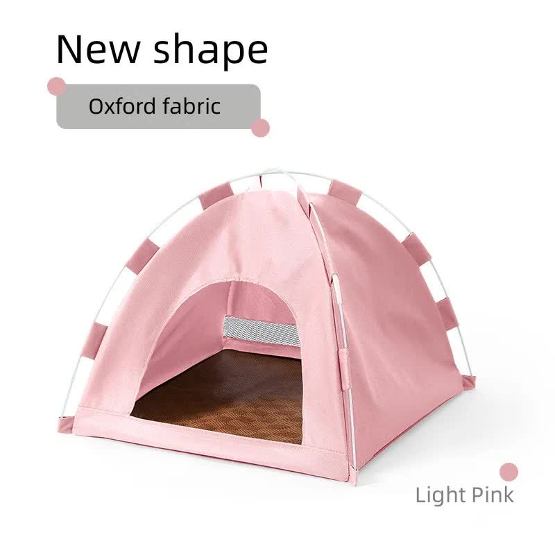 V888-ELOSUNG10471-204514-00 Outdoor Cat House,Pet Tent -Windproof and Dustproof Shelter for Small Pets, Pink, Size: S 35*35*30cm - Image 1