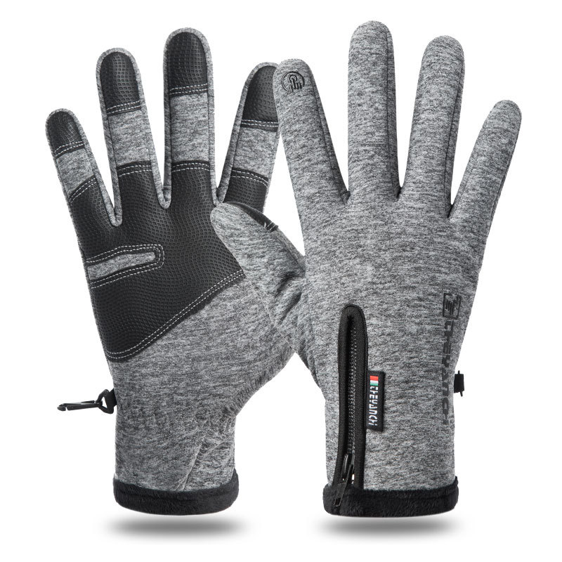 V888-ELOSUNG11052-206432-00 Touchscreen Winter Gloves|Waterproof, Windproof Thermal Gloves for Men Q9063 XL size Grey - Image 1