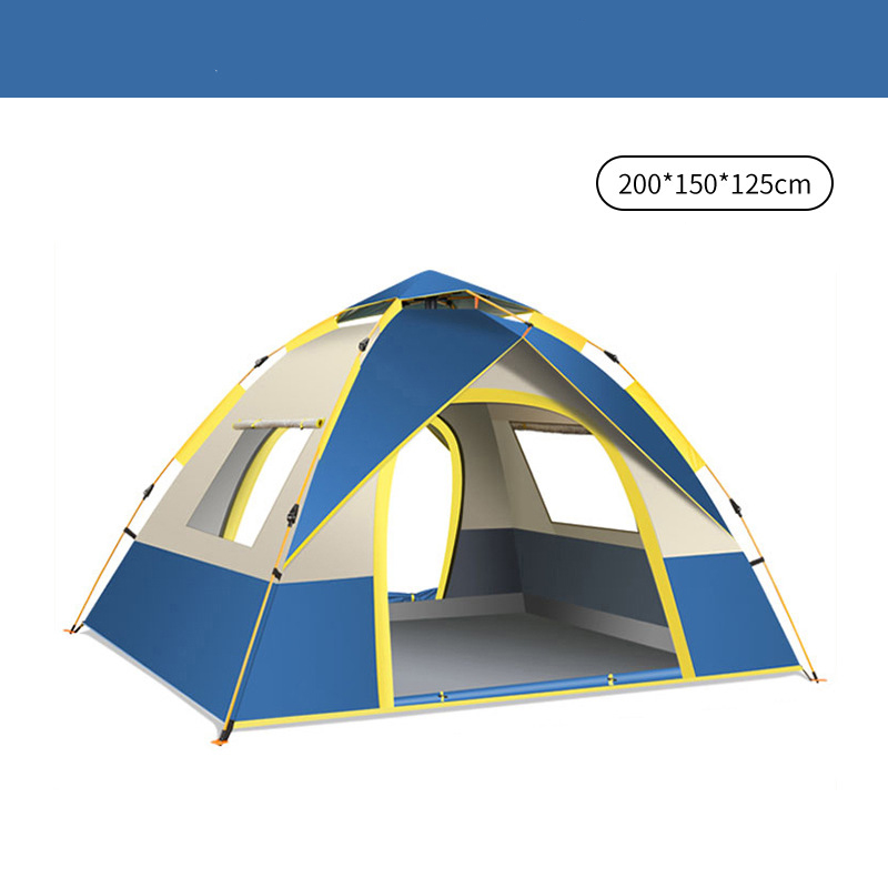 V888-ELOSUNG11296-208905-00 Blue 2 Person Lightweight Camping Tent (200*150*125cm) | UV Protection Silver Coated, Dual Doors & Windows - Image 1