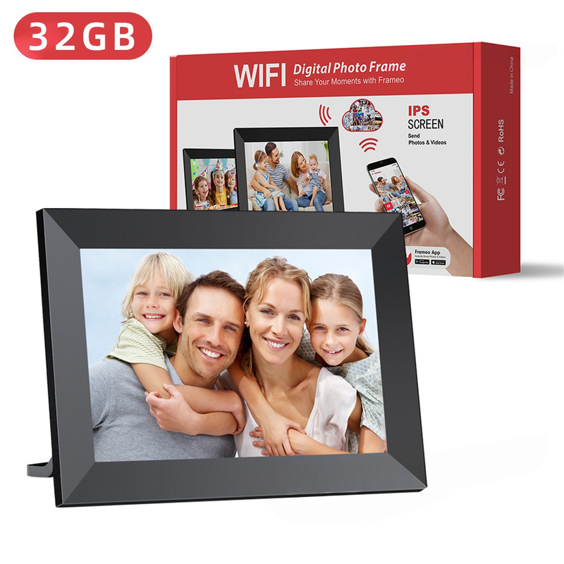 V888-ELOSUNG11408-209587-00 Black 32GB Storage 10-Inch WiFi Digital Photo Frame | HD Display + Remote Photo/Video Sharing via App | - Image 1