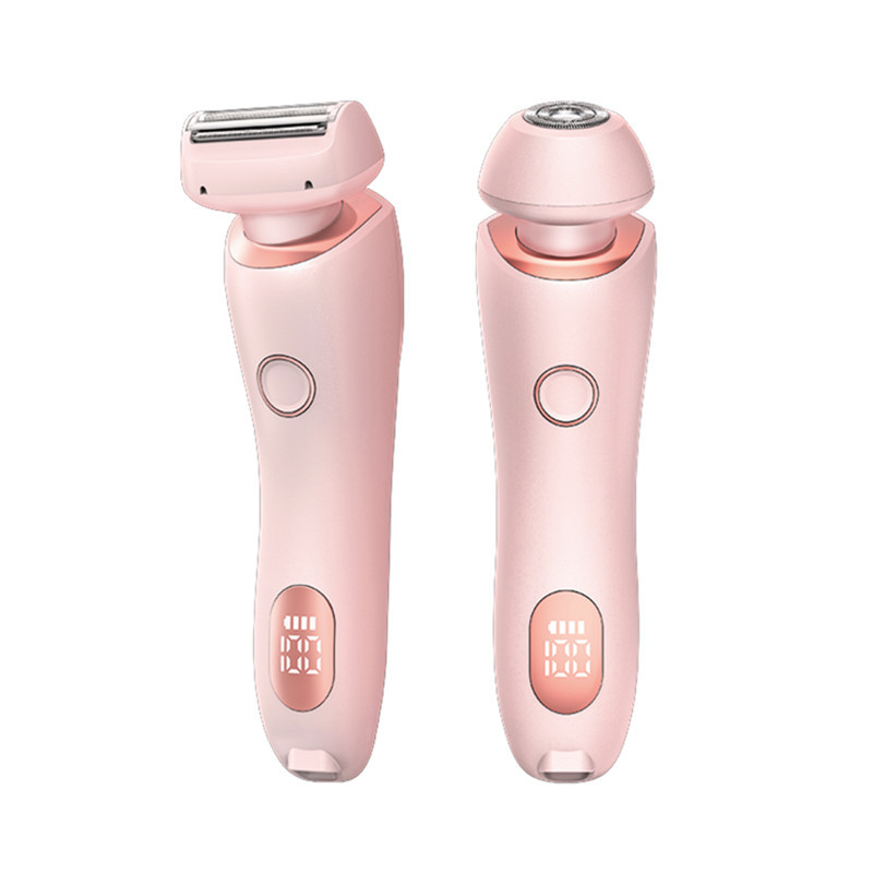 V888-ELOSUNG11605-209542-00 Pink 2-in-1 Electric Razor for Women - Multifunctional Rechargeable Hair Removal Shaver - Image 1