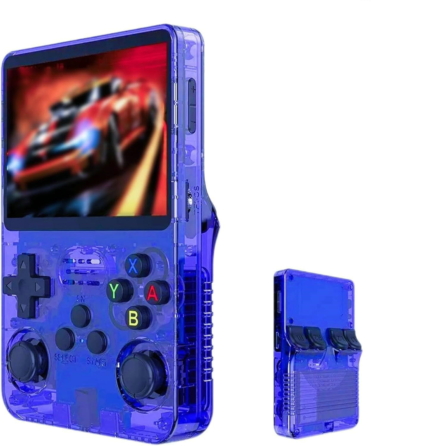 V888-ELOSUNG11650-209622-00 Blue Retro Portable Gaming Console with 128GB, 2 Memory Card - 3D Games, HD Display, and Dual Joysticks - Image 1