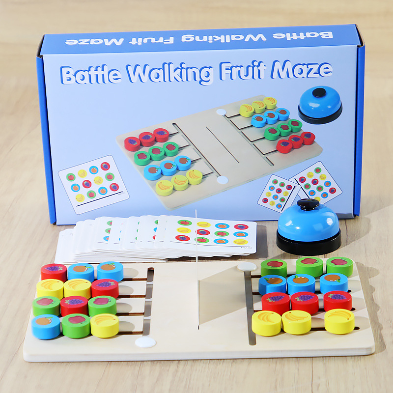 V888-ELOSUNG11824-210078-00 Children's Wooden CPCCE Interactive Fruit Recognition Two-Player Strategy Game - Fun Educational Toy for Preschoolers - Image 1