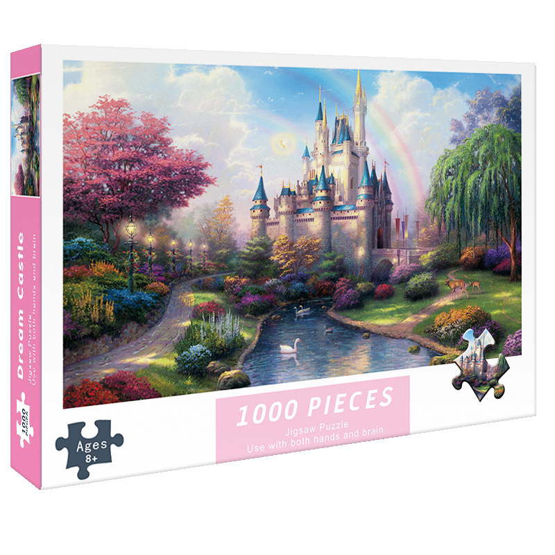 V888-ELOSUNG11830-210083-00 (2 PCS) 1000-Piece Dream Castle Jigsaw Puzzle - High Difficulty Stress-Relief Toy - Image 1