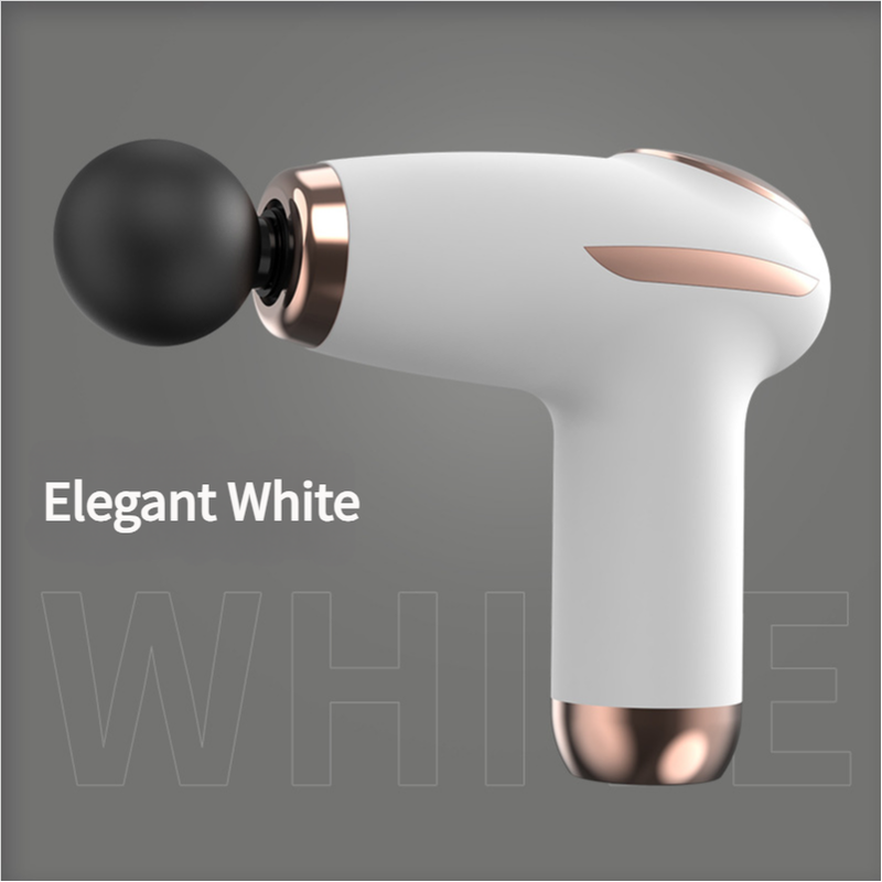 V888-ELOSUNG11839-210260-00 White Mini Portable Fascia Gun - 6-Speed Adjustable Muscle Massage Gun, Type-C Charging, 5W Power - Image 1