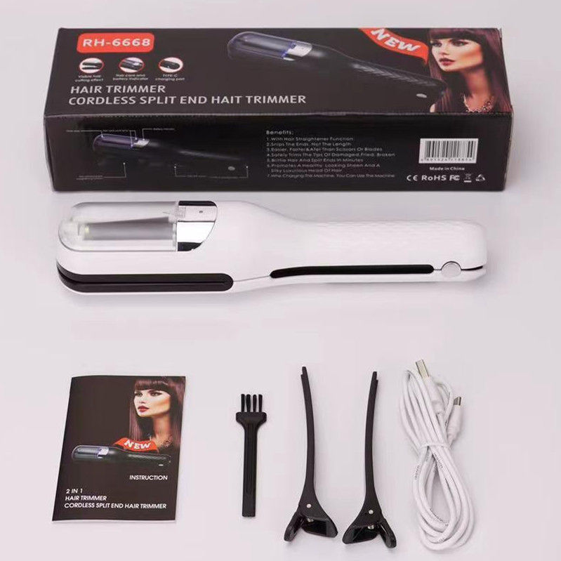V888-ELOSUNG11917-210688-00 White Mini - Automatic, Hair Repair Split End Remover Trimmer For Dry, Splitting, Damaged And Brittle Split Ends, Men And Women Hair Styling Beauty Tool - Image 1