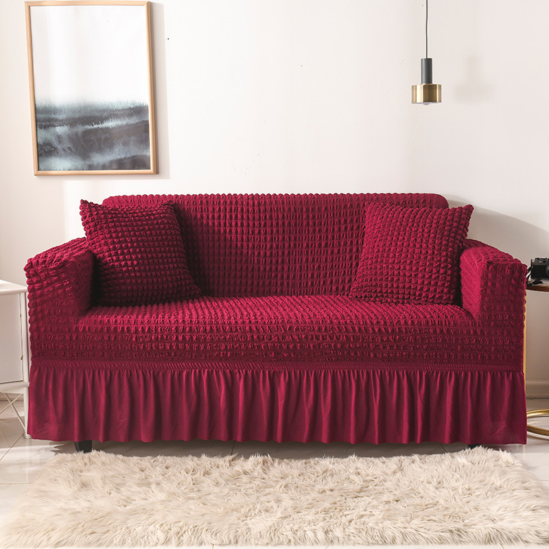V888-ELOSUNG1198-202553-00 Elastic sofa cover wine red (145-185cm) - Image 1