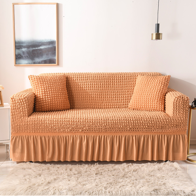 V888-ELOSUNG1208-202544-00 Elastic sofa cover, orange (145-185cm) - Image 1
